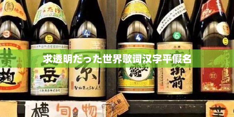 求透明だった世界歌词汉字平假名