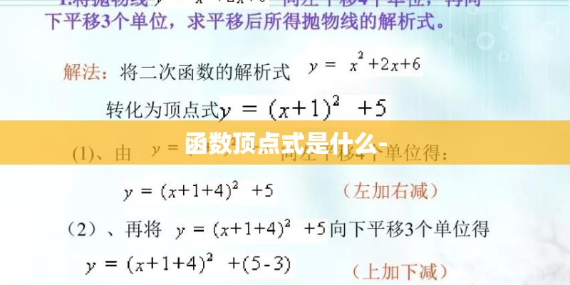 函数顶点式是什么-