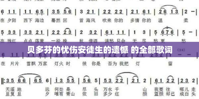 贝多芬的忧伤安徒生的遗憾 的全部歌词